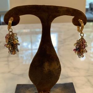 18K Yellow Gold Multicolored Sapphire Briolette Earrings